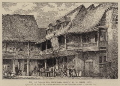 Le Vieux Tabard Inn, Southwark, bientôt démoli - Henry William Brewer